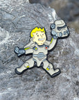 Vault Boy Jump Man Jordan Fall Out Video Game Brotherhood Of Steel Power Armor Comic Enamel Hat Pin