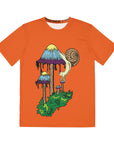 Inky Cap Mushroom Snail Men's Polyester Tee Orange (AOP) By Mythical Merch