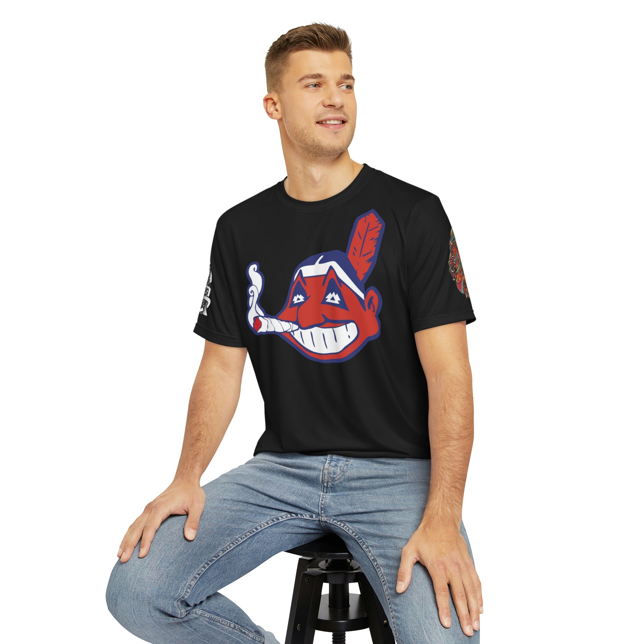 Chiefin Wahoo Men's Polyester Tee Tshirt T-shirt Shirt By Mythical Mer –  Mythical Merch