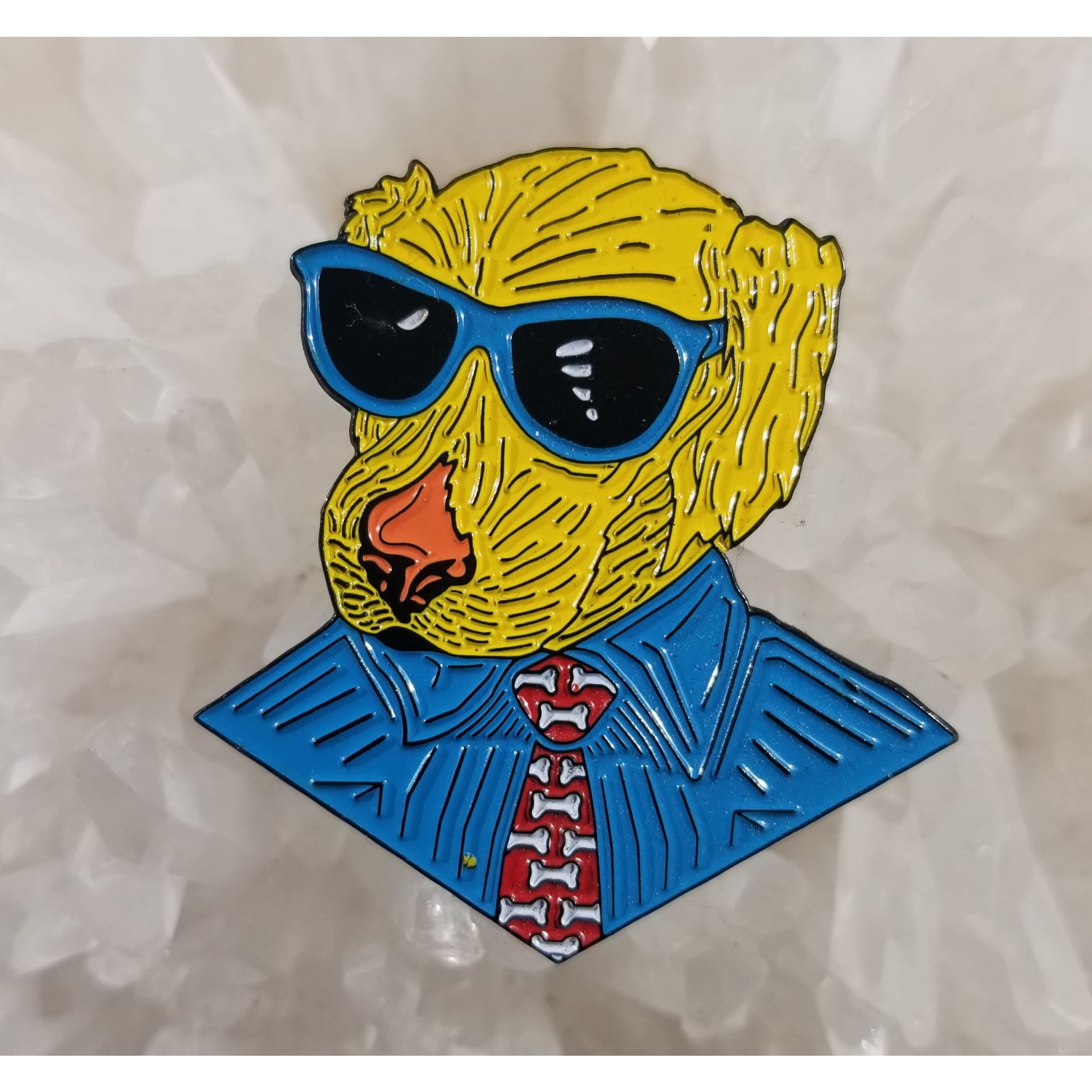 Cool Cat Dog Puppy Sunglasses Enamel Hat Pin - Enamel/Metal