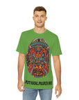 Mythical Merch Ufo Mushroom Alien Abduction Men's Polyester Tee (AOP) By Jason Portante X Mythical Merch