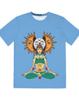 Sun Moon Chakra Meditation Goddess Men's Polyester Tee (AOP) By Mythical Merch