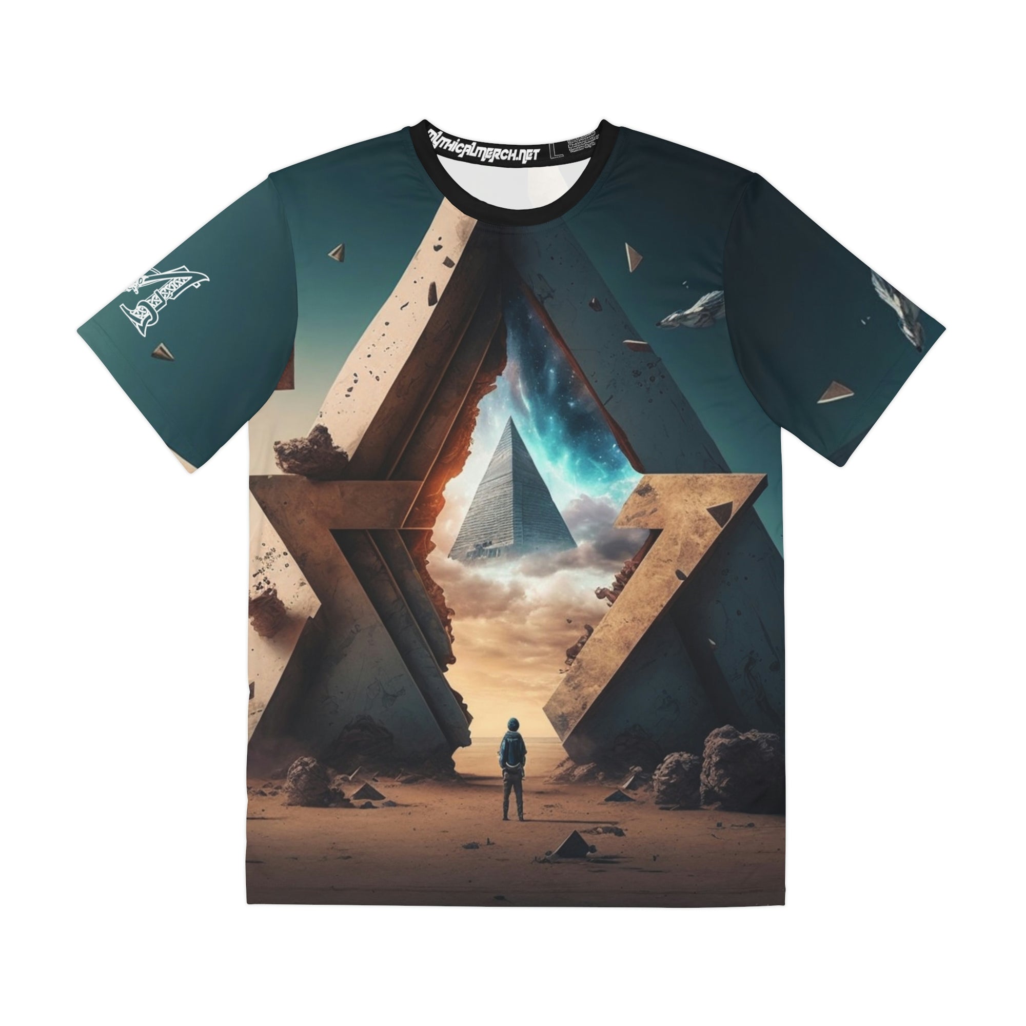 Portal Pyramid Ascension Egyptian Star Gate Men&#39;s Polyester Tee (AOP) By Mythical Merch