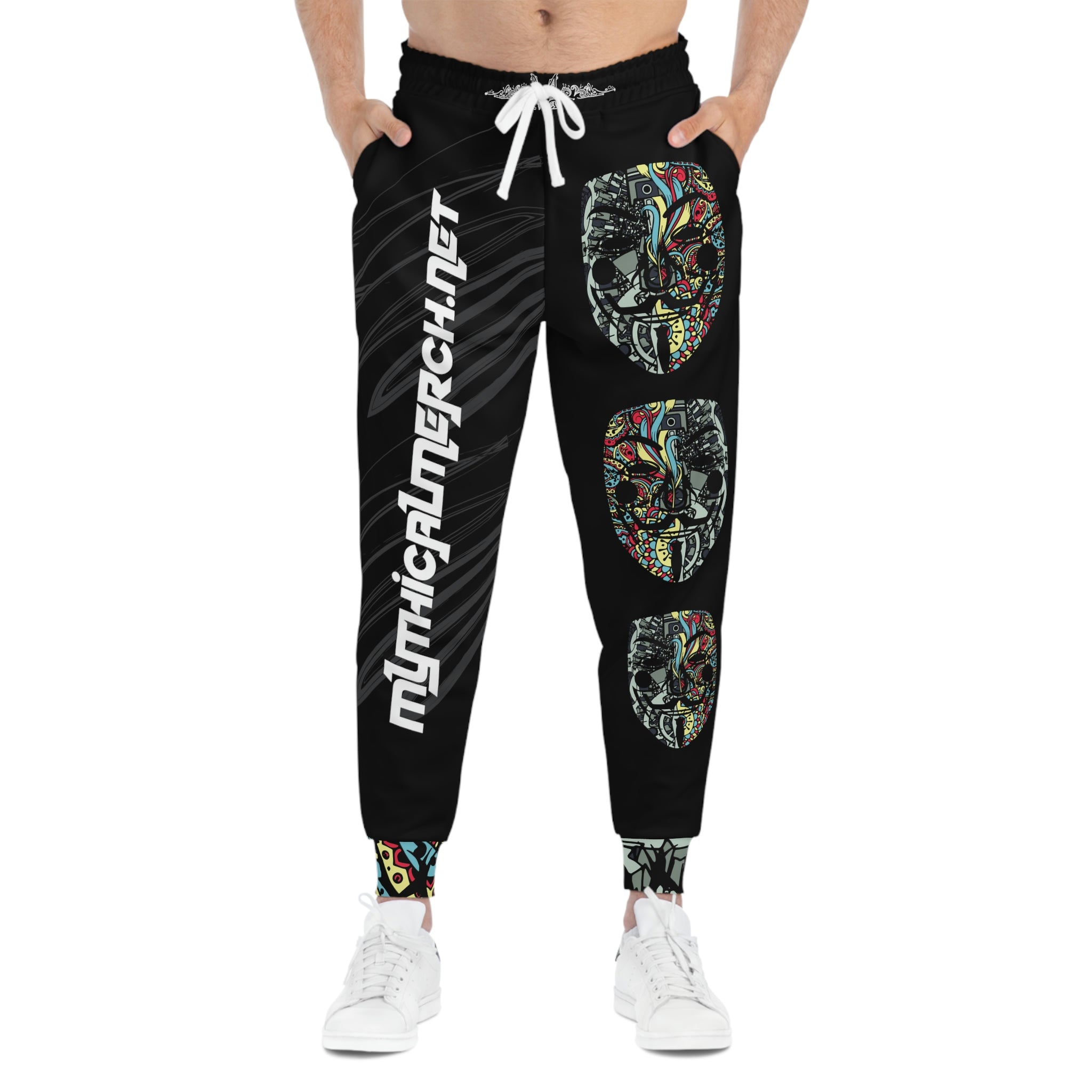 Fawkes Anonymous Nature Vs Machine Unisex Athletic Joggers Sweatpants Sweat Pants By Mike Snowadzky X Mythical Merch