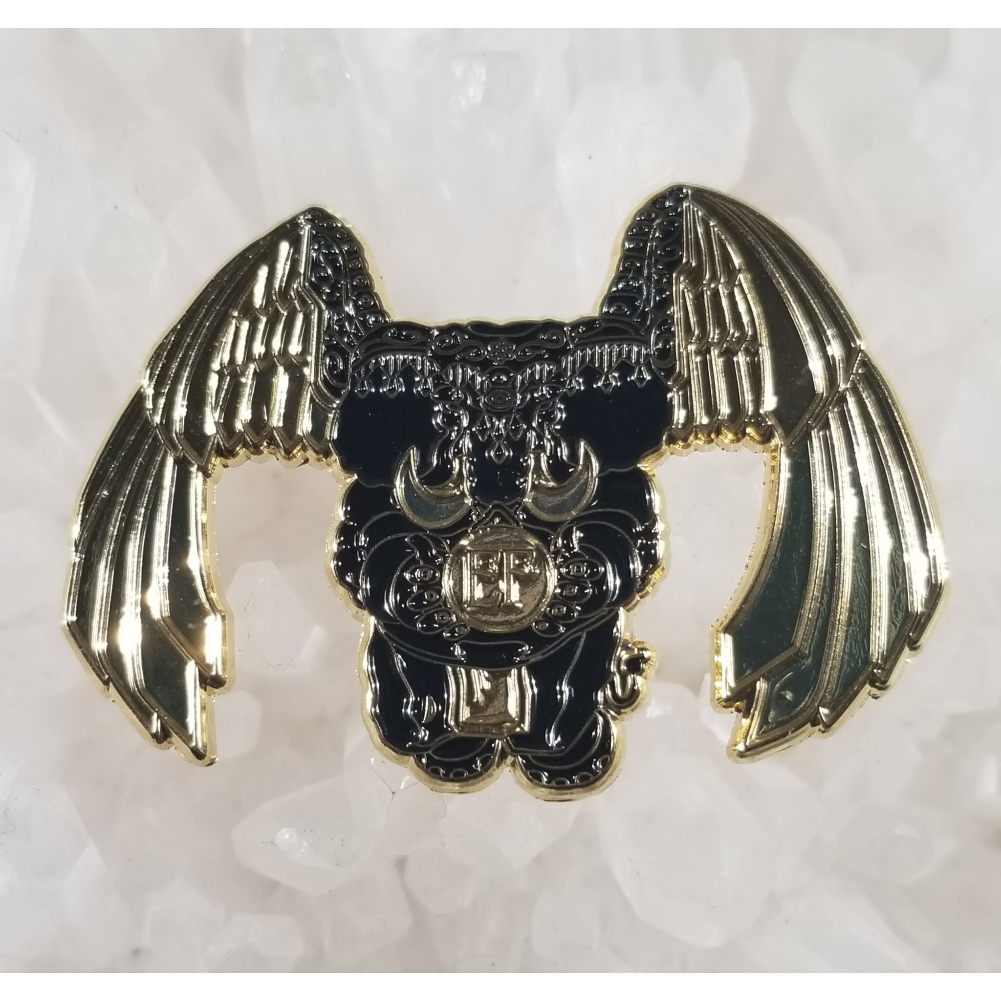 Electric Forest Festival Golden Elephant Wings Enamel Hat Pin - Enamel/Metal