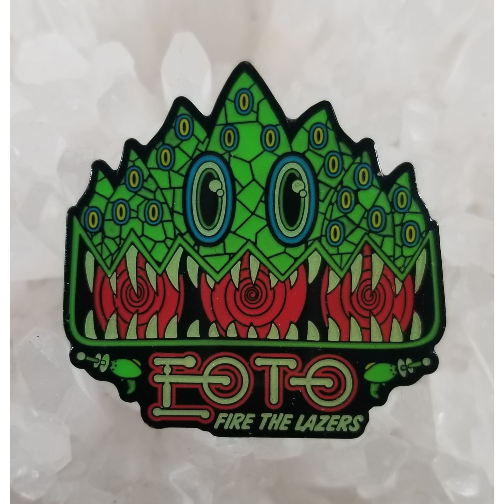 Eoto Jam Band Festival Lazer Lizard Glow Enamel Hat Pin - Enamel/Metal