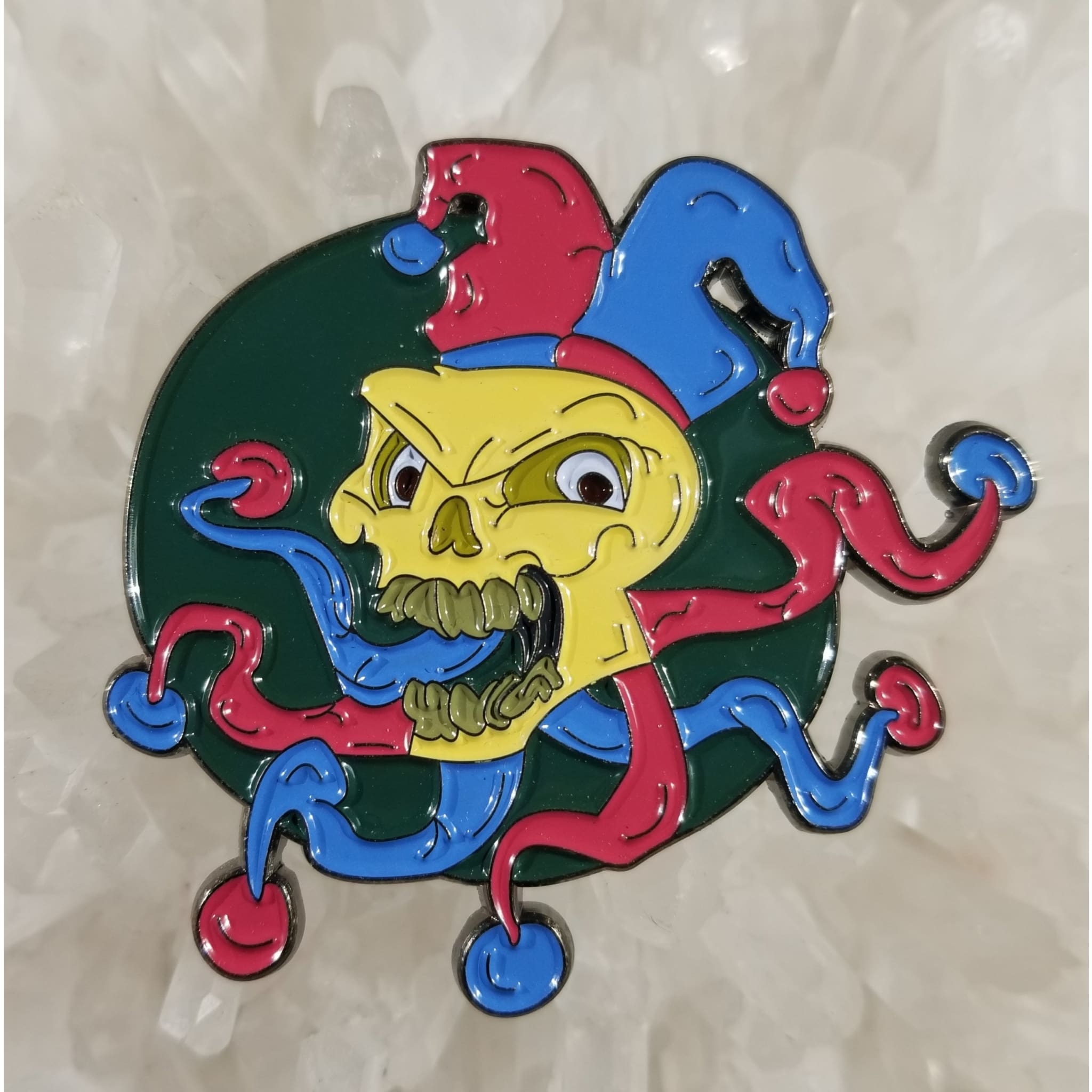 Evil Jester Skull Wicked Clown ICP Insane Clown Posse Enamel Hat Pin - Enamel/Metal