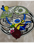 Finn & Jake Money Flyer Adventure Time 90s Cartoon Network Adult Swim Glow Enamel Hat Pin - Enamel/Metal
