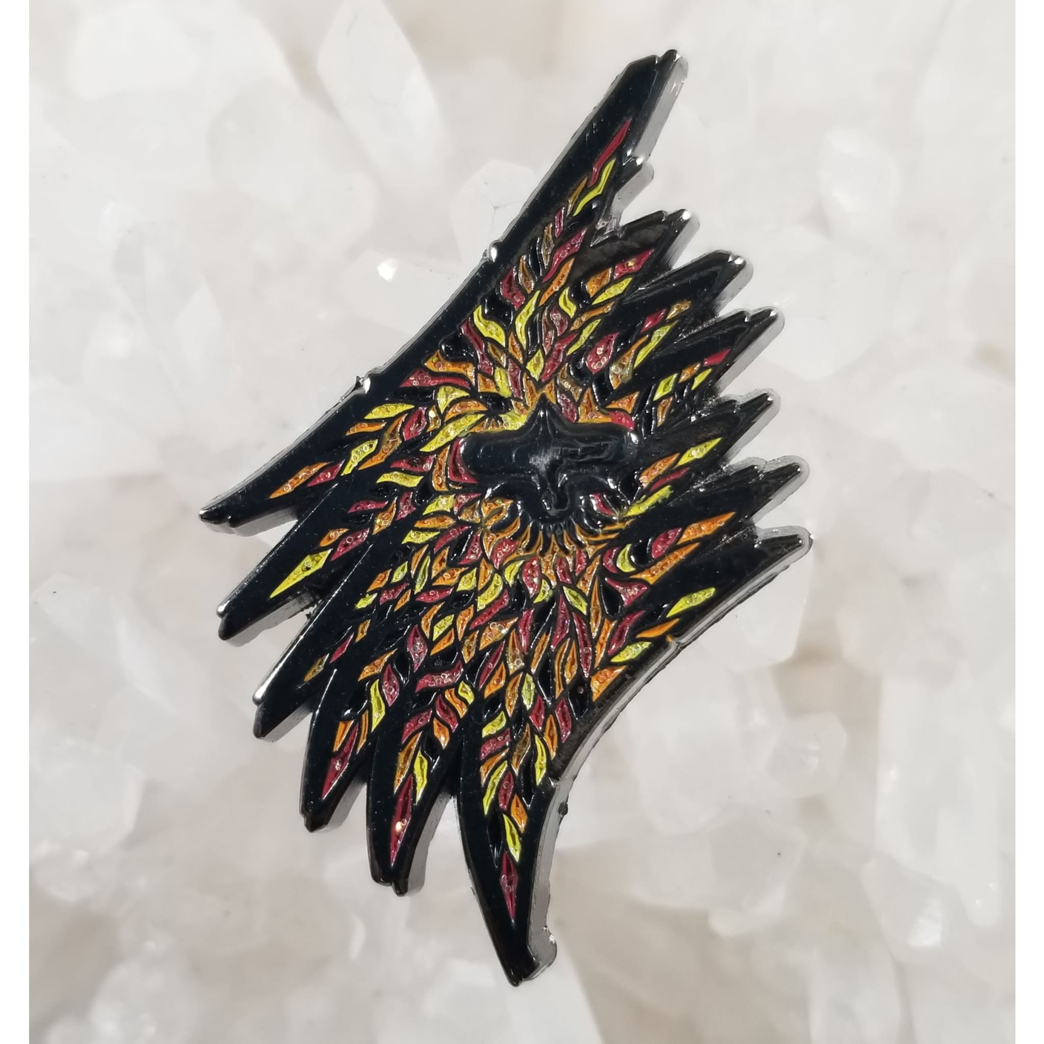 Grateful Dead Fractal Fire Stealie Bolt Enamel Hat Pin - Enamel/Metal