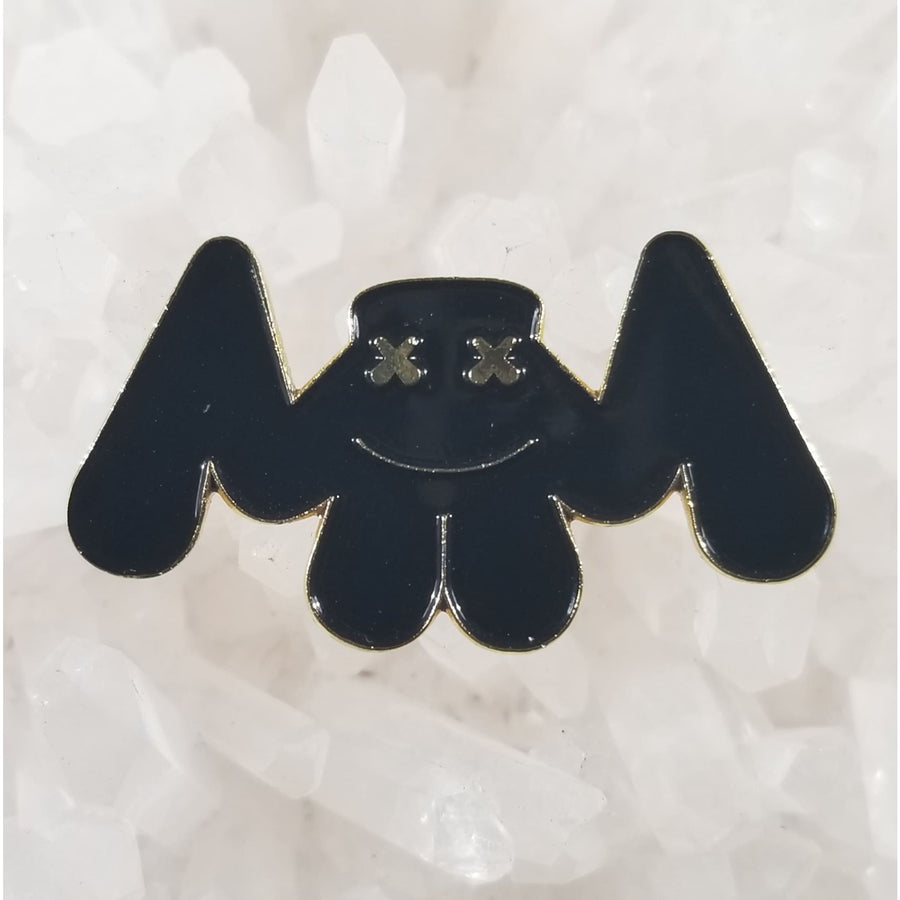 Marshmellow Bat Wings EDM Dubstep Keep It Mello Enamel Hat Pin - Enamel/Metal