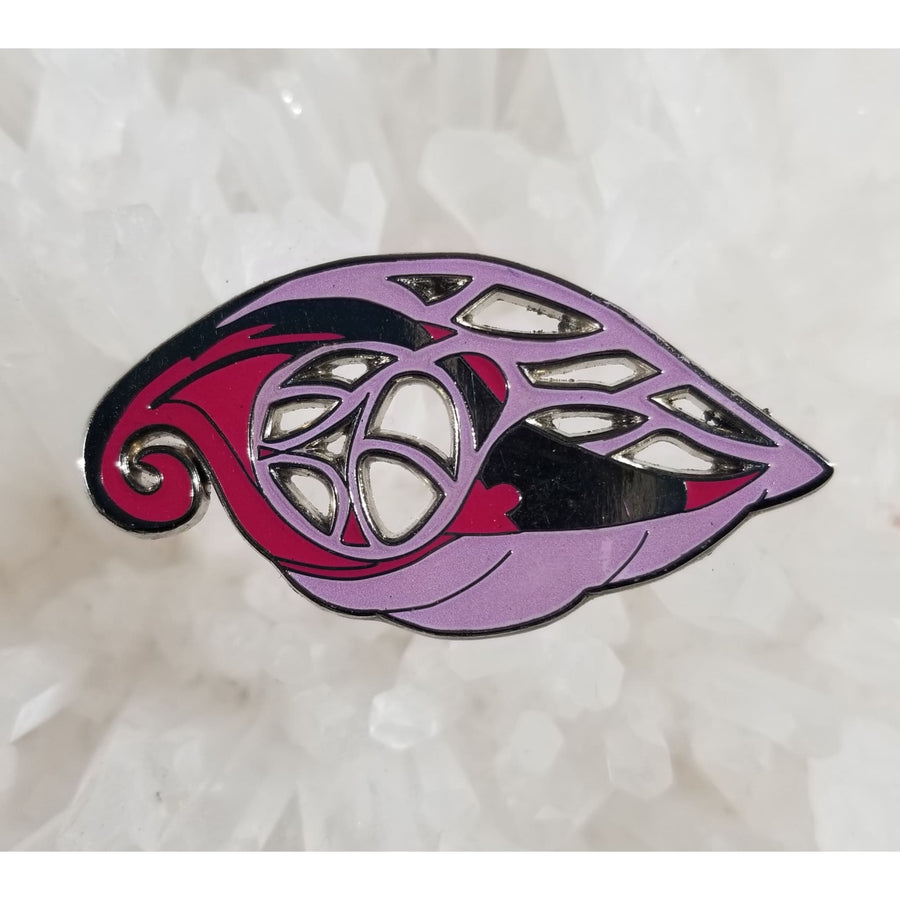 Psychedelic Cocoon Third Eye Butterfly Moth Purple Enamel Hat Pin - Enamel/Metal