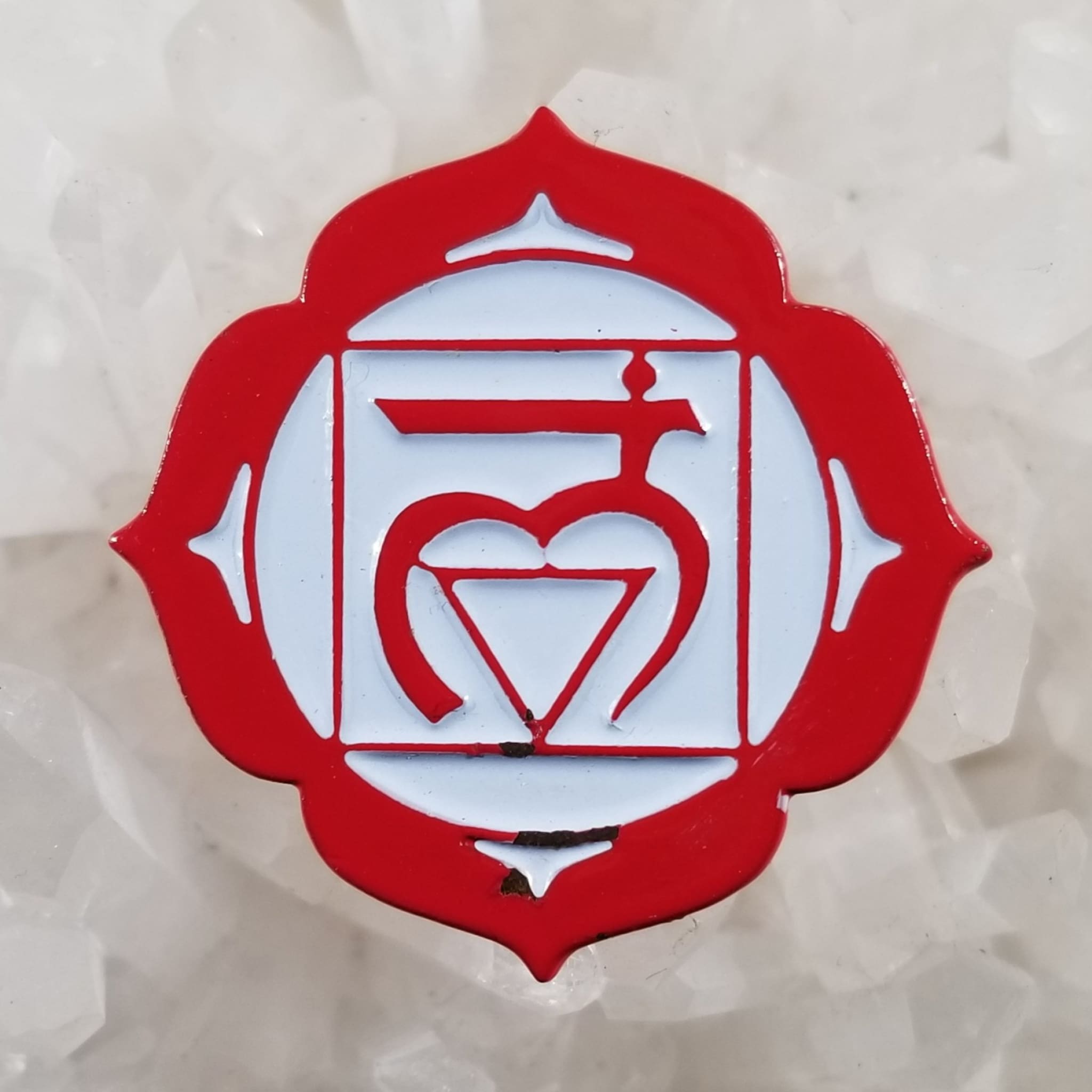 Root Trust Chakra Buddha Meditation Buddhism Enamel Hat Pin - Enamel/Metal