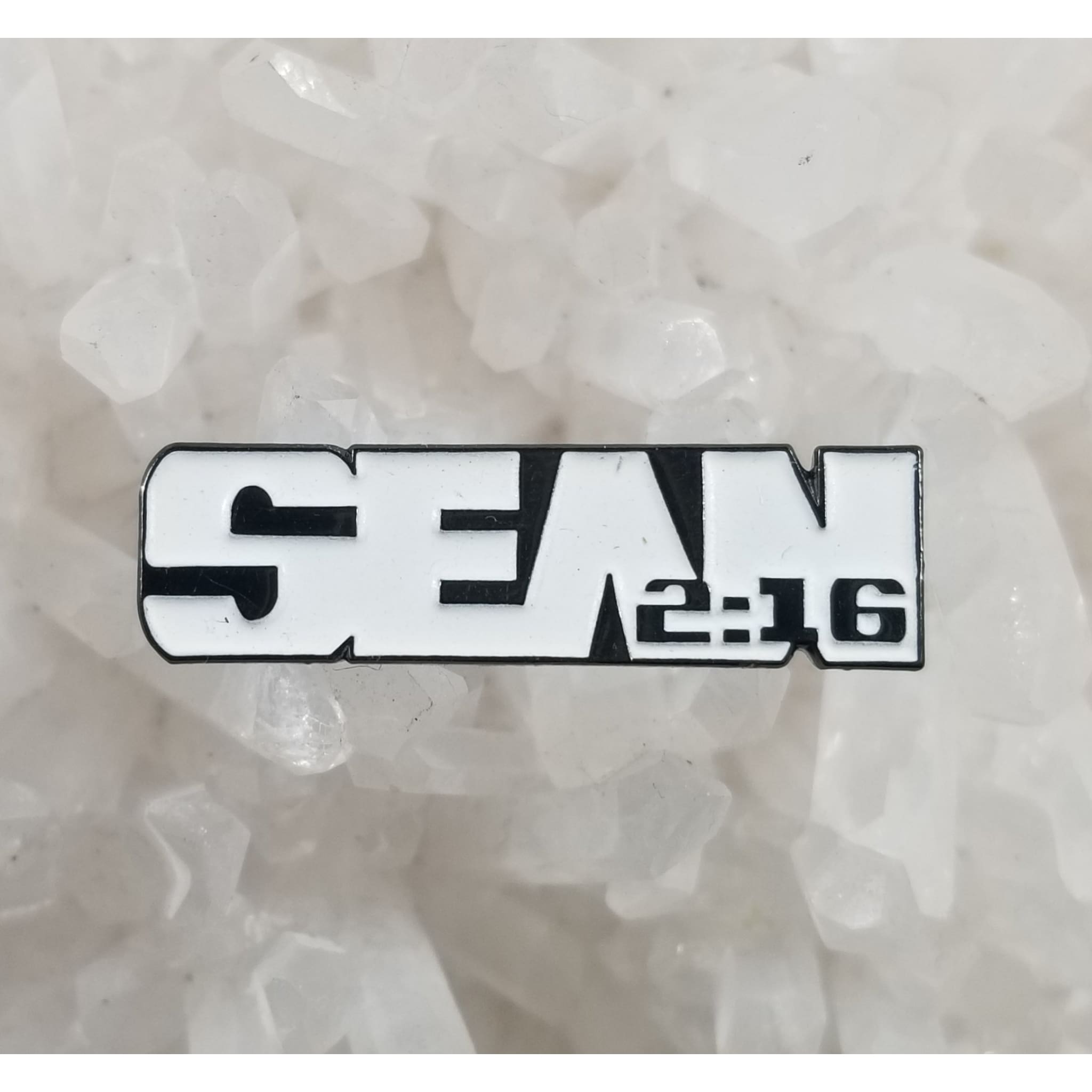 Sean 216 EDM DJ Dubstep Trap Music White Glow Enamel Hat Pin - Enamel/Metal